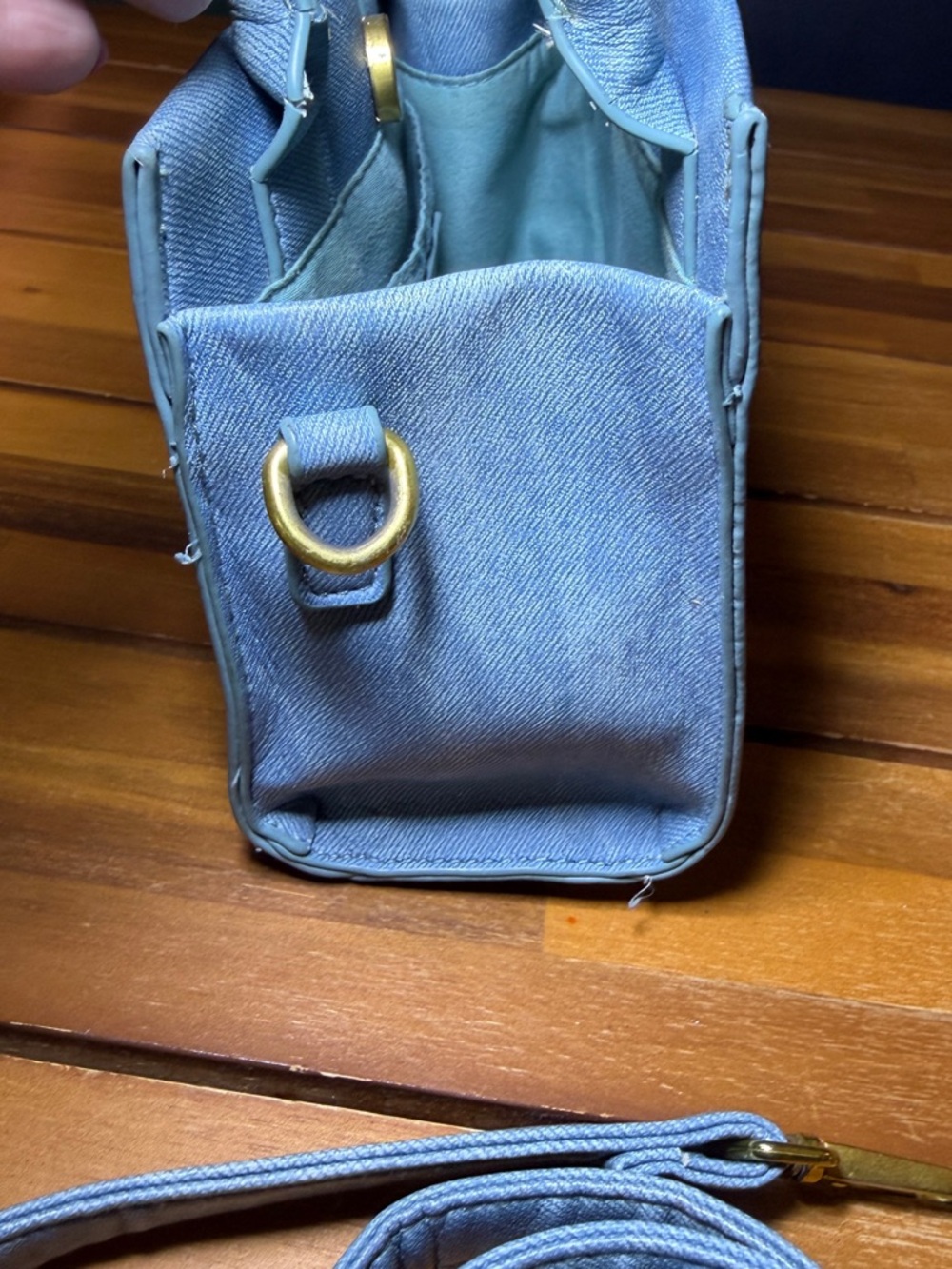 Brandon Blackwood End Systemic Racism Blue Mini Tote Bag with Detachable Strap - Picture 6 of 7